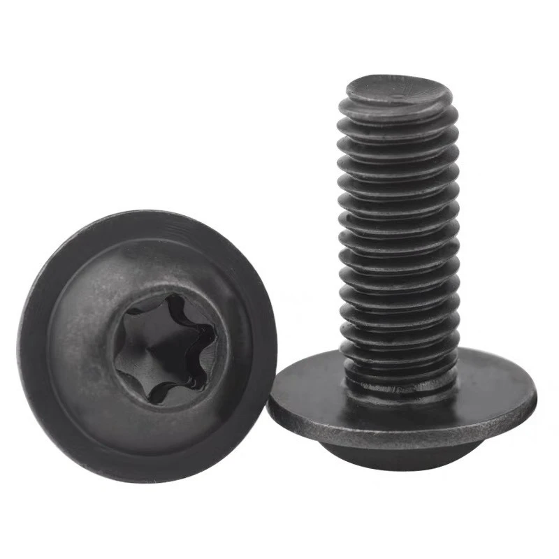 Black Button Flanged Head Torx Drive Screw